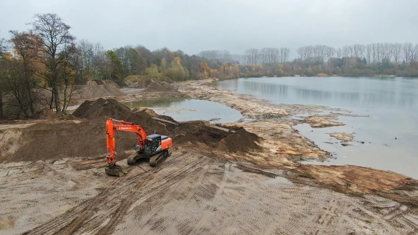 Erdarbeiten an der Sandgrube